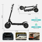 SMATEIGHT Foldable Adults Electric Scooter, 60V 3200W E-scooter Dual Motors, 45MPH & 50Miles, 10 All-terrain Tires Dual Disc Brake, Full Suspension