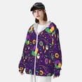 thumbnail image 3 of Kdxio Mardi Gras and Donuts Print Women Men Sun Protection UPF 50+ Jackets Zip Up Long Sleeve Hoodie Hiking Lightweight with Pockets, 3 of 7