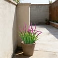 thumbnail image 4 of Artificial Plant Outdoor Fake Grass with Flowers UV Resistant Greenery Garden Porch Window Box Decorating, 4 of 6