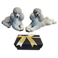 thumbnail image 2 of Estatua de perro caniche, figura de animal, coleccionable, lindas manualidades, 1 par de figuras de mascotas para gris, 2 of 9