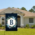 thumbnail image 2 of Amhnf Winter Monogram B Garden Flag With Snowflakes And Evergreens For Home Outdoor Garden Yard Decor 12x18 inch, 2 of 5