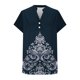 thumbnail image 5 of Xuyuer Vintage Style Raglan Sleeve Button Top - Women's Fashion Casual Printed V-Neck Loose Sleeve Blouse for Weekend Outings, Retro Inspired Spring Summer Fashion & Boho Chic Wardrobe Staple, 5 of 5