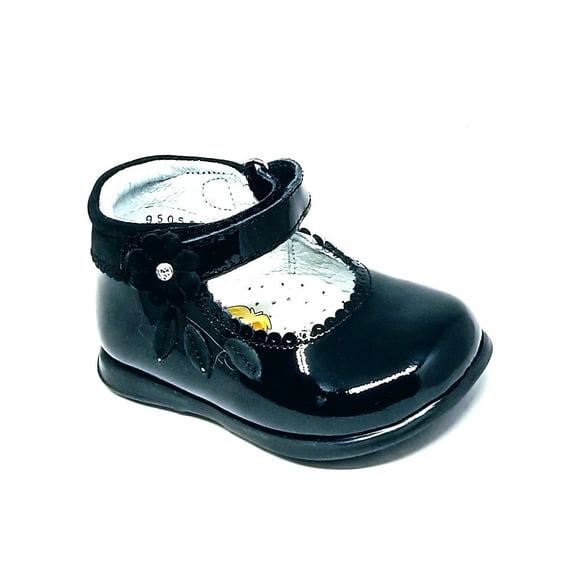 Calzado de BEBE tipo BOTIN color CHAROL NEGRO Coqueta  950502