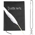 thumbnail image 1 of Death Note Notebook, Anime Theme with Necklace and Feather Pen, School Office Supplies Gift, 21, 1 of 5