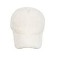 thumbnail image 3 of Womens Plush Baseball Cap, Fluffy Faux Faux Fur Winter Hat Adjustable for Women, Cozy Soft White Beanie for Everyday Casual,Size Free Size, 3 of 4