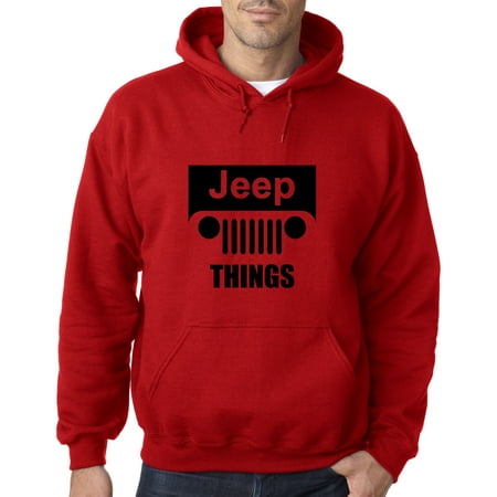740 - Hoodie Jeep Things Wrangler Grille Sweatshirt Medium (Jeep Wrangler Best Top)