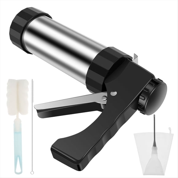 Churrera Churro Maker Machine Kit de Acero Inoxidable para Hacer Churros con 3 Boquillas Diferentes Pastelera Hueca