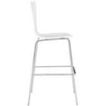 thumbnail image 4 of Modway Ernie Wood Bar Stool with Chrome Legs, Multiple Colors, 4 of 4