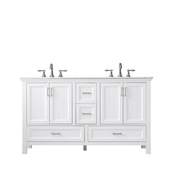 Altair 538060-Ca-Nm Isla 60" Free Standing Double Basin Vanity Set - White