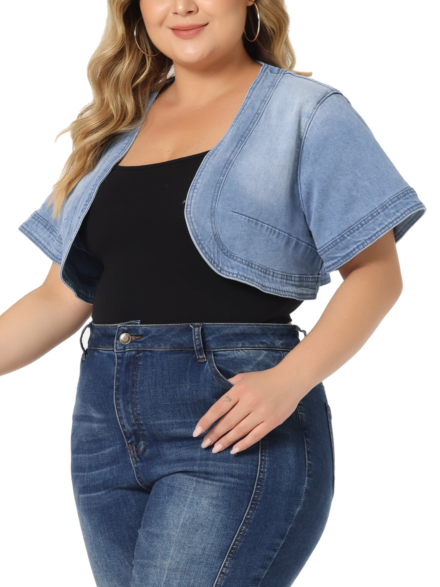 Denim bolero outlet jacket plus size