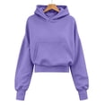 thumbnail image 5 of Essentials Hoodie Baeitkot Women's Oversized Casual Solid Color Hem with Drawstring Hooded Long Sleeved Sweatshirt, 5 of 6