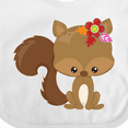 thumbnail image 4 of Inktastic Spring Animals, Cute Squirrel, Colorful Flowers Boys or Girls Baby Bib, 4 of 4