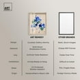 thumbnail image 6 of Sapphire Scrawl Shadowbox Print Western Floral Art by Art Remedy, Blonde Frame, 36 x 45, 6 of 7