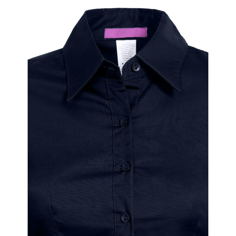 Navy blue cheap formal blouse