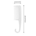 thumbnail image 2 of Unique Bargains 1 Pc Durable Large Curved Comb Transparent White Plastic, 2 of 6