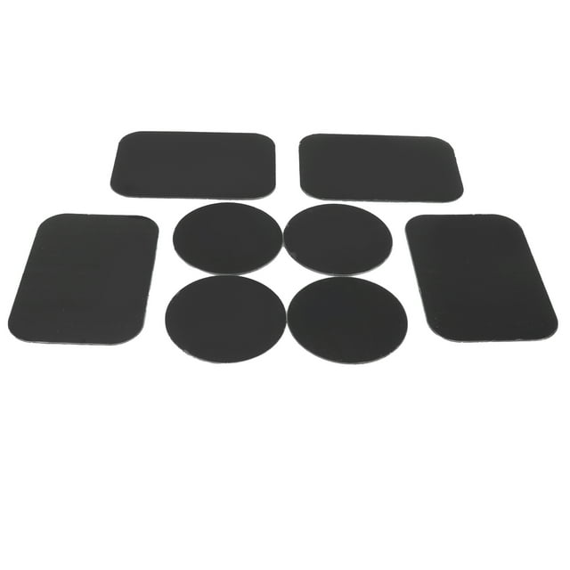 Placa de metal de montaje, 8 piezas de placas de metal, pegatinas magnéticas autoadhesivas, pegatinas de placas de metal, rendimiento finamente ajustado
