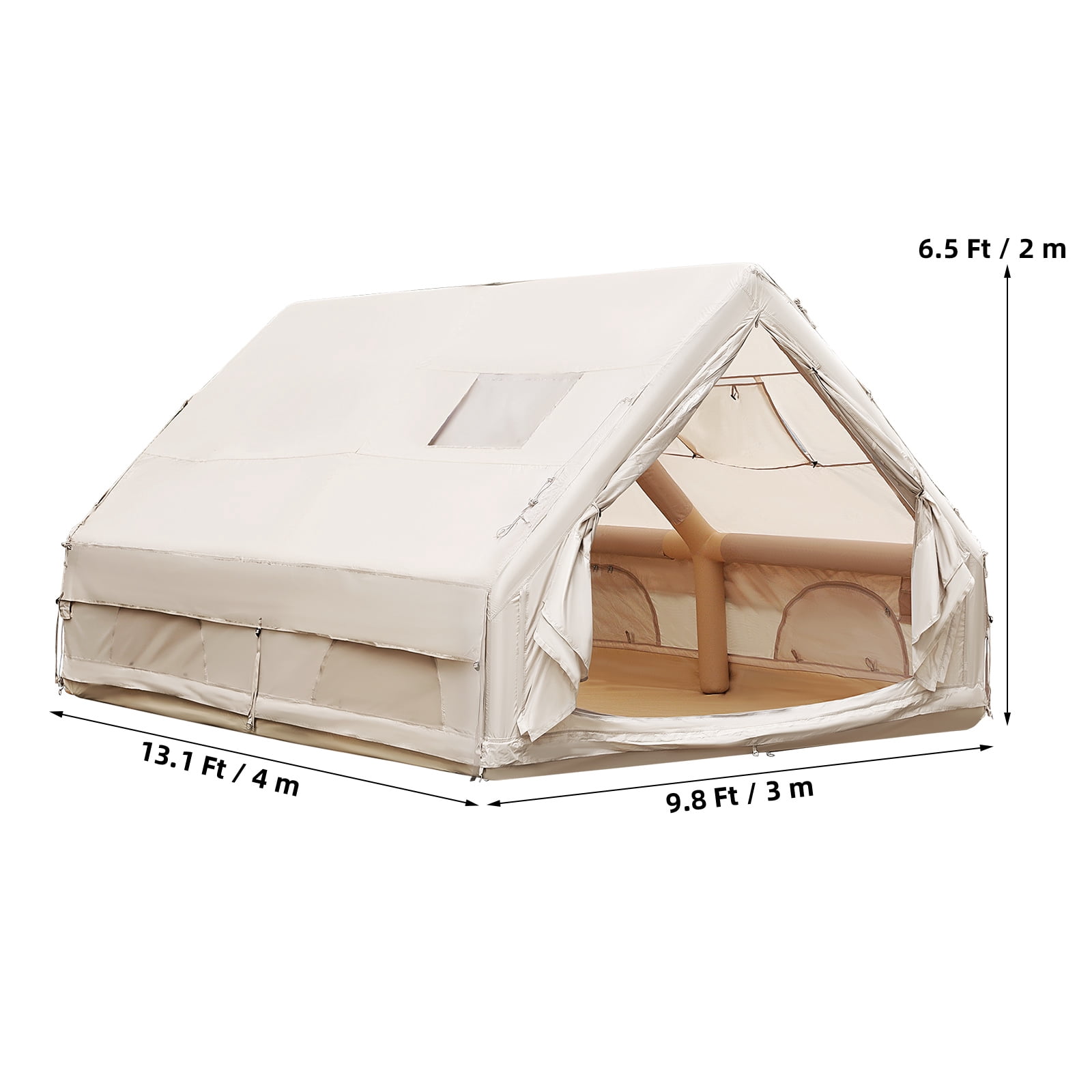 Hemoton Outdoor Inflatable Camping Tent Weatherproof Fabric（2-8 Person ）