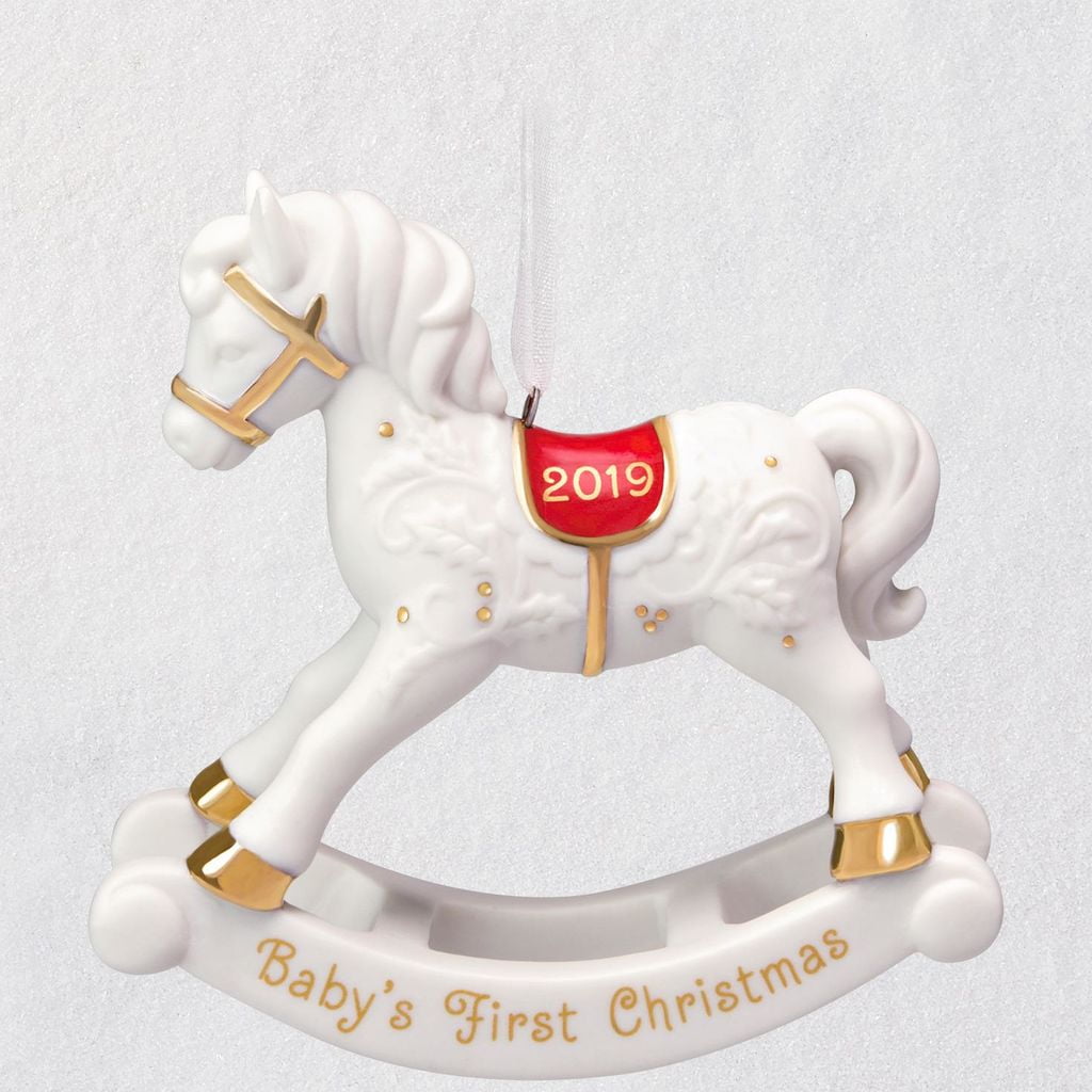 Hallmark Ornament 2019 Baby's First Christmas Rocking Horse Ornament