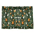 thumbnail image 7 of Yayeee Kitchen Curtains Tier Pair Light Filtering 27"x24" Rod Pocket Short Cafe Window Panel, Orange Flowers, 7 of 7