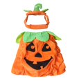 thumbnail image 2 of Disfraz de calabaza para mascotas ANIAC, sombrero y poncho ajustables para gatos, 2 of 7