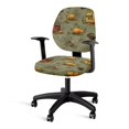 thumbnail image 3 of CHAQLIN Thanksgiving Office Computer Chair Covers in Pumpkin Farm Pattern, Set of 2 Stretch Washable Fabric Covers for Boss Chair and Armchair, 3 of 8