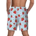 thumbnail image 4 of Uemuo Strawberry Pattern Mens Swim Trunks Quick Dry Board Shorts with Mesh Lining, Stretch Beach Shorts Quick Dry No-Chafing Board Shorts-Small, 4 of 9