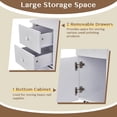 thumbnail image 6 of Ktaxon Foldable Nail Table w/Dust Collector, Lockable Wheels, 2 Drawers, White, 6 of 10