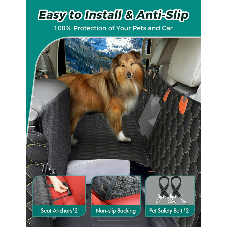 OKMEE 5 - in-1 Dog Car Seat Cover, Scratchproof Pet Car Seat Cover