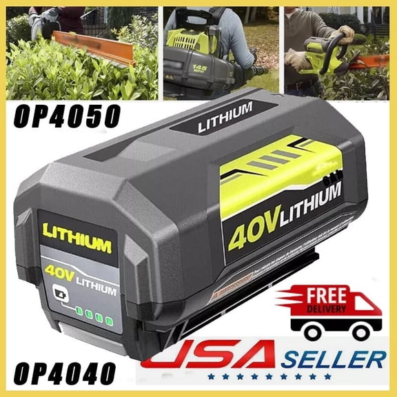 Replacement for Ryobi 40V Battery 6.0Ah OP40601 OP40602 OP4075A OP40261 OP40404 OP4050A Compatible with Ryobi 40Volt Battery Cordless Tools