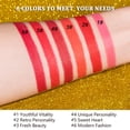 thumbnail image 2 of Gold Lipstick Matte Shiny Lipstick Silky Velvet Moisturizing Lip Cosmetics Lip Make Up, 2 of 9