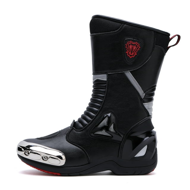 JG WOLVES-Motorcycle Boots - All-Season Comfort & Adventure - Waterproof Touring & Off-Road Riding Shoes - For Men & Women, Black,37