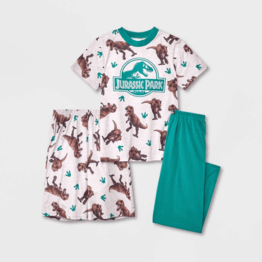 Jurassic World Boys' Jurassic World 3pc Pajama Set - (White, Large)