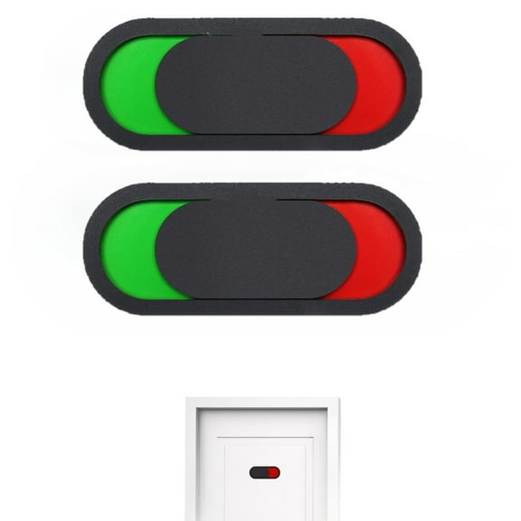 MODANU 2Pcs Vacant Occupied Sign for Bathroom, 3.9"x1.6" Slider Door Indicator, Door Restroom Sign Open Sign for Home Office Restroom Conference Hotels Hospital Tells, Black