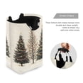 thumbnail image 3 of Yayeee Freestanding Laundry Hamper with Handle Collapsible Large Storage Basket for Clothes, Hand Drawn Christmas Stars, 3 of 7