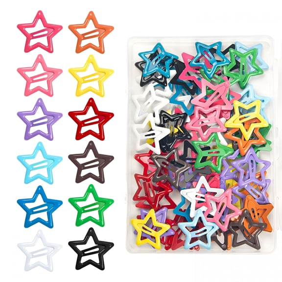 TUWAFE 64 Pcs Metal Snap Hair Clips for Women, Small Barrettes in 12 Colors, Secure Hairpins for Girls Thick Fine Hair