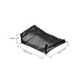 thumbnail image 2 of Uxcell 9"x2"x6" Portable Travel Mesh Toiletry Cosmetic Makeup Bag with Zipper, Black, 2 of 5