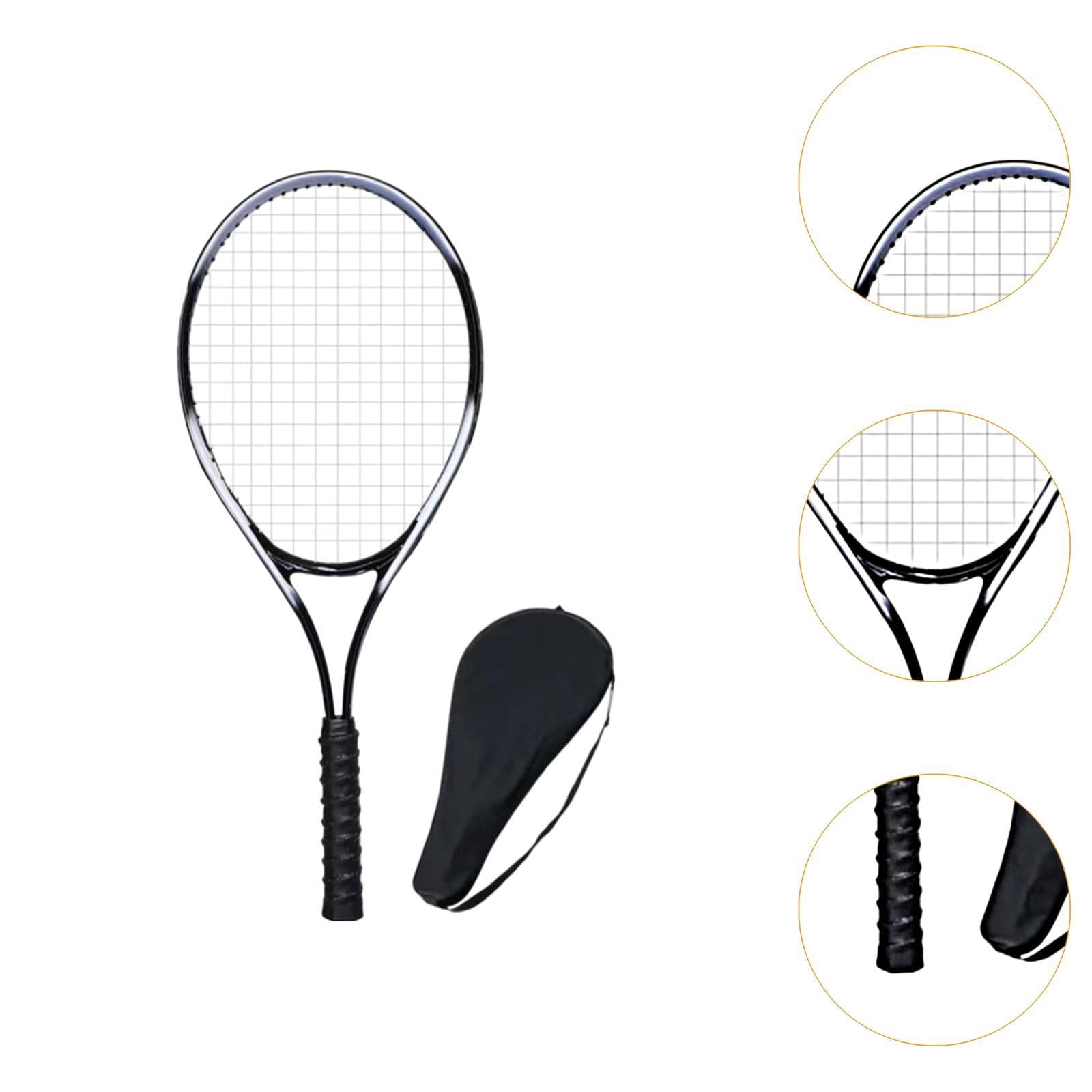 Dualoai Tennis Racket for Adults Practical with Carry Bag Lightweight Professional Nylon Black