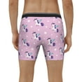 thumbnail image 5 of Mens Underwear, Purple Cute Pony Mens Underwear Boxer Briefs, Soft Breathable Underwear Long Leg For Men, 5 of 8