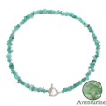 thumbnail image 1 of Collar Gargantilla Yashi de piedra azul natural con grava curativa irregular, 1 of 4