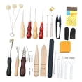 thumbnail image 2 of Kit de herramientas de trabajo de de material cuero de 20 piezas, herramientas artesanales de material cuero, perfectas para perforar, cortar, coser, artesanía Baoblaze Trabajo de marroquinería, 2 of 8