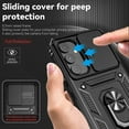 thumbnail image 2 of Case for Galaxy A54 5G Case, Samsung A54 5G SM-A546U Case with Tempered Glass Screen Protector and Slide Camera Cover, 360° Rotate Ring Stand Magnetic Cover for Samsung Galaxy A54 5G Black, 2 of 5