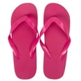 thumbnail image 2 of 50 Pairs of Bulk Wholesale Flip Flop Sandals for Women, Weddings, House Guests, Indoor and Backyard Outdoor – 50 Pairs of Flexible Flip Flop Sandals for Women in Hot Pink, 2 of 7