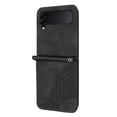 thumbnail image 5 of Allytech Slim PU Leather Case for Galaxy Z Flip 3, 3D Geometric Lattice Luxury Slim Fit Soft Shell Bumper Shockproof Cell Phone Case Cover for Samsung Galaxy Z Flip 3, Black, 5 of 5