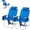 Dark Blue, variant on Tall Beach Chair 2 Pack Lightweight, Backpack Beach Chair for Adults with 5-Position, Cooler Bag, Cup Holders, Towel Bar, Lightweight Folding Beach Camping Chairs (Blue/Green-16
