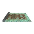 thumbnail image 2 of Ahgly Company Indoor Rectangle Oriental Light Blue Traditional Area Rugs, 6' x 9', 2 of 4
