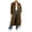 Brown, variant on Long Coats for Women Textured Zip Up Maxi Coat with Turn Down Collar Drawstring Hem Corduroy Jackets Gray L