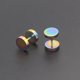 thumbnail image 3 of Pendientes de barra de acero de titanio con personalidad de moda simple para hombres y mujeres, pastel redondo de acero inoxidable, 3 of 5