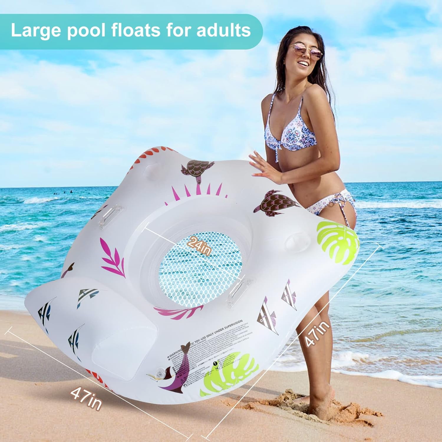 Large Floating Pool Chairs LanAqua Pool Float With Canopy,Solar