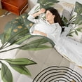 thumbnail image 4 of Manfei Natural Plant Leaves 7-Piece Twin Bedding Sets,Abstract Geometric Strpied Bedding Comforter Set,Green White Black Sheet Sets For Adult,Super Cozy Room Decor Reversible, 4 of 8