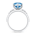 thumbnail image 3 of Rosec Jewels IGI Certified Lab Grown Blue Diamond Marquise Wedding Ring Set for Women - 4 Carat Diamond Engagement Ring with Band, 925 Sterling Silver, US 4.00, 3 of 9